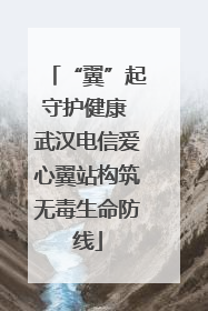 “翼”起守护健康 武汉电信爱心翼站构筑无毒生命防线