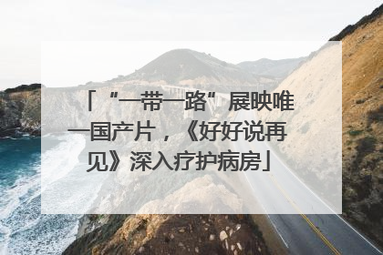 “一带一路”展映唯一国产片，《好好说再见》深入疗护病房