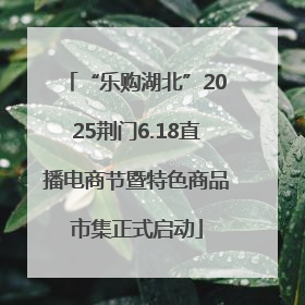 “乐购湖北”2025荆门6.18直播电商节暨特色商品市集正式启动