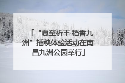 “夏至祈丰·稻香九洲”插秧体验活动在南昌九洲公园举行