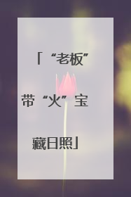 “老板”带“火”宝藏日照