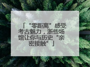 “零距离”感受考古魅力，浙些场馆让你与历史“亲密接触”