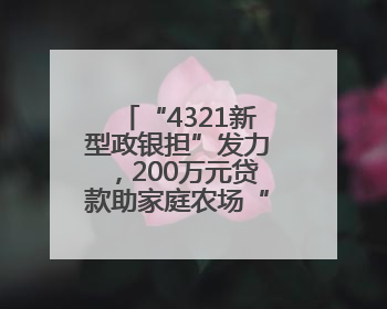 “4321新型政银担”发力，200万元贷款助家庭农场“长出彩虹”