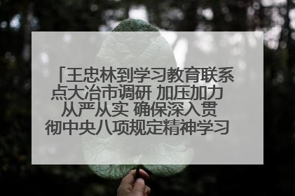王忠林到学习教育联系点大冶市调研 加压加力 从严从实 确保深入贯彻中央八项规定精神学习教育取得实效