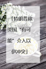 特朗普称美国“有可能”介入以伊冲突