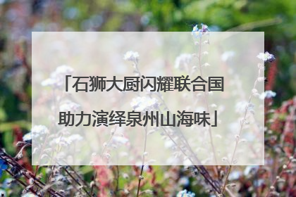 石狮大厨闪耀联合国 助力演绎泉州山海味