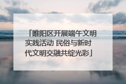 睢阳区开展端午文明实践活动 民俗与新时代文明交融共绽光彩