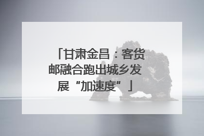 甘肃金昌：客货邮融合跑出城乡发展“加速度”