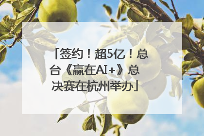 签约！超5亿！总台《赢在AI+》总决赛在杭州举办
