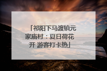 祁阳下马渡镇元家庙村：夏日荷花开 游客打卡热
