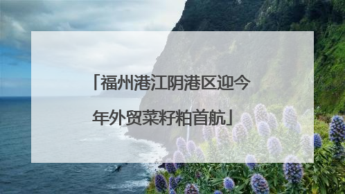 福州港江阴港区迎今年外贸菜籽粕首航