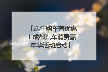 端午购车有优惠！成都汽车消费嘉年华活动启动