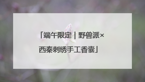 端午限定｜野兽派×西秦刺绣手工香囊
