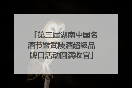 第三届湖南中国名酒节暨武陵酒超级品牌日活动圆满收官