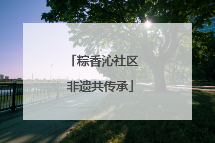 粽香沁社区 非遗共传承