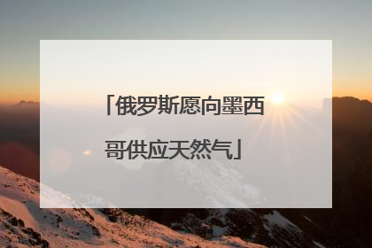 俄罗斯愿向墨西哥供应天然气