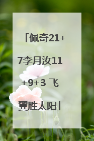 佩奇21+7李月汝11+9+3 飞翼胜太阳
