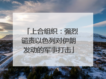 上合组织：强烈谴责以色列对伊朗发动的军事打击