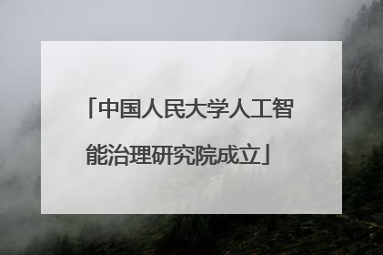 中国人民大学人工智能治理研究院成立