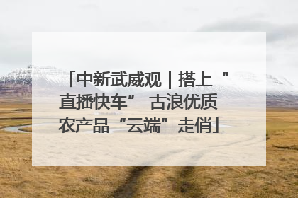 中新武威观｜搭上“直播快车” 古浪优质农产品“云端”走俏