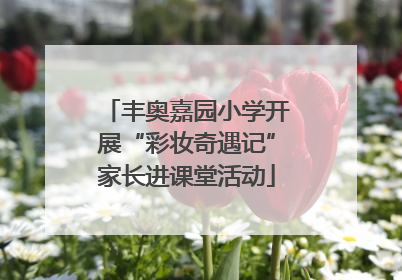 丰奥嘉园小学开展“彩妆奇遇记”家长进课堂活动