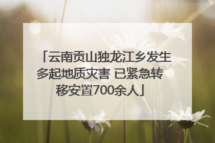 云南贡山独龙江乡发生多起地质灾害 已紧急转移安置700余人