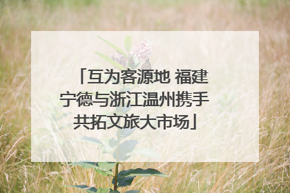 互为客源地 福建宁德与浙江温州携手共拓文旅大市场