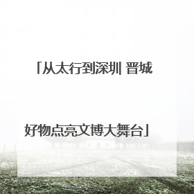 从太行到深圳 晋城好物点亮文博大舞台