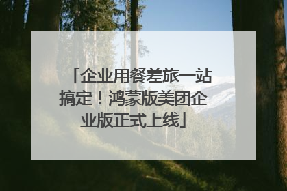 企业用餐差旅一站搞定！鸿蒙版美团企业版正式上线