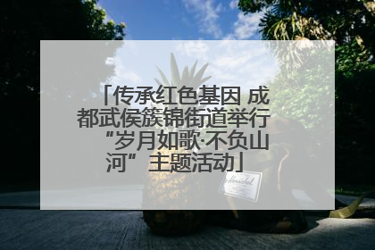 传承红色基因 成都武侯簇锦街道举行“岁月如歌·不负山河”主题活动