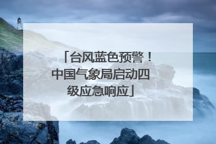 台风蓝色预警！中国气象局启动四级应急响应