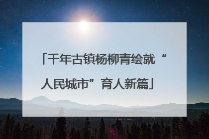 千年古镇杨柳青绘就“人民城市”育人新篇