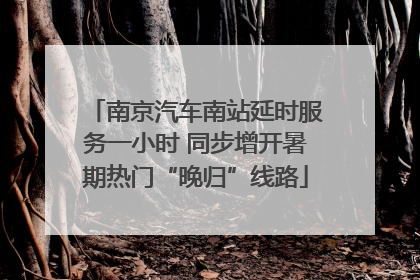 南京汽车南站延时服务一小时 同步增开暑期热门“晚归”线路