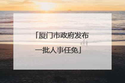 厦门市政府发布一批人事任免