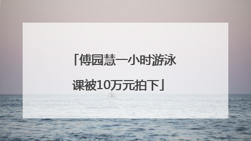 傅园慧一小时游泳课被10万元拍下