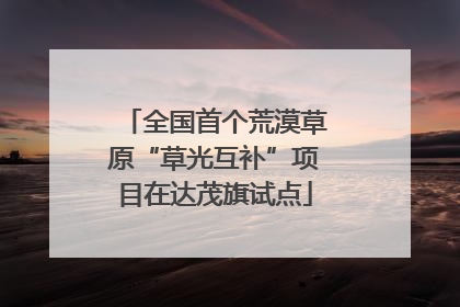 全国首个荒漠草原“草光互补”项目在达茂旗试点