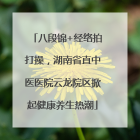八段锦+经络拍打操，湖南省直中医医院云龙院区掀起健康养生热潮