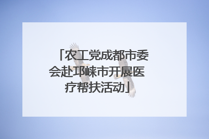 农工党成都市委会赴邛崃市开展医疗帮扶活动