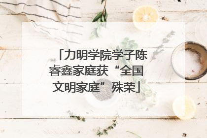 力明学院学子陈睿鑫家庭获“全国文明家庭”殊荣