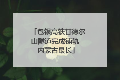 包银高铁甘德尔山隧道完成铺轨 内蒙古最长