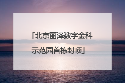 北京丽泽数字金科示范园首栋封顶