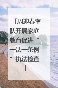 周迎春率队开展家庭教育促进“一法一条例”执法检查
