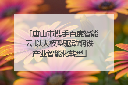唐山市携手百度智能云 以大模型驱动钢铁产业智能化转型