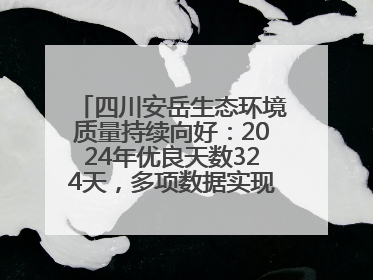 四川安岳生态环境质量持续向好：2024年优良天数324天，多项数据实现100%
