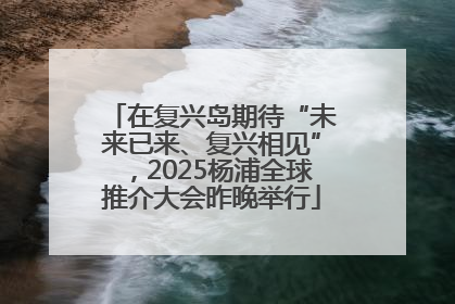在复兴岛期待“未来已来、复兴相见”，2025杨浦全球推介大会昨晚举行