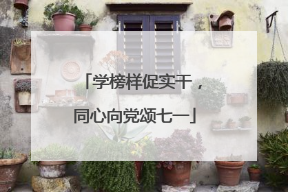 学榜样促实干，同心向党颂七一