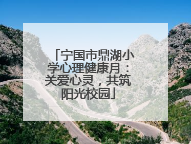 宁国市鼎湖小学心理健康月：关爱心灵，共筑阳光校园