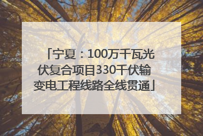 宁夏：100万千瓦光伏复合项目330千伏输变电工程线路全线贯通