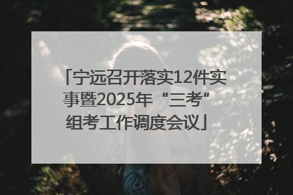 宁远召开落实12件实事暨2025年“三考”组考工作调度会议