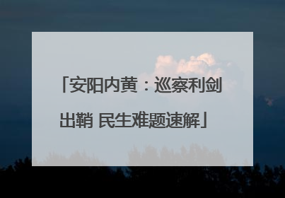 安阳内黄：巡察利剑出鞘 民生难题速解